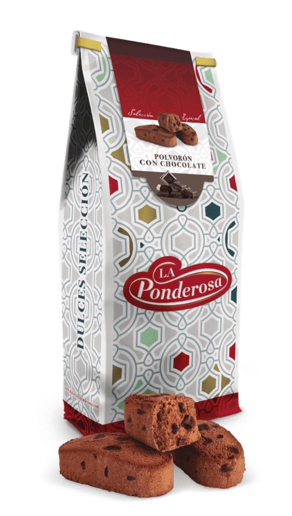 Polvorón with chocolate