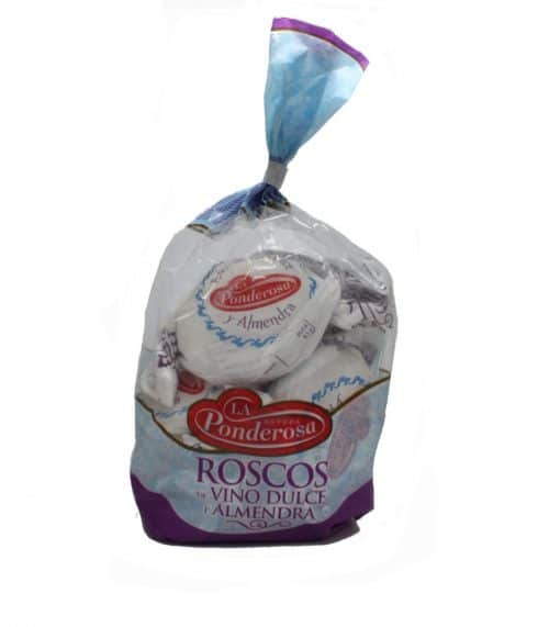 Roscos de vino dulce y almendra. Bolsa 350 g