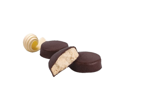 Mantecado de mantequilla bañado.
