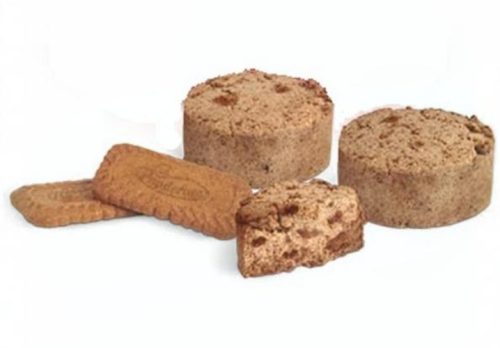 Mantecados con galleta caramelizada. Caja 3kg.